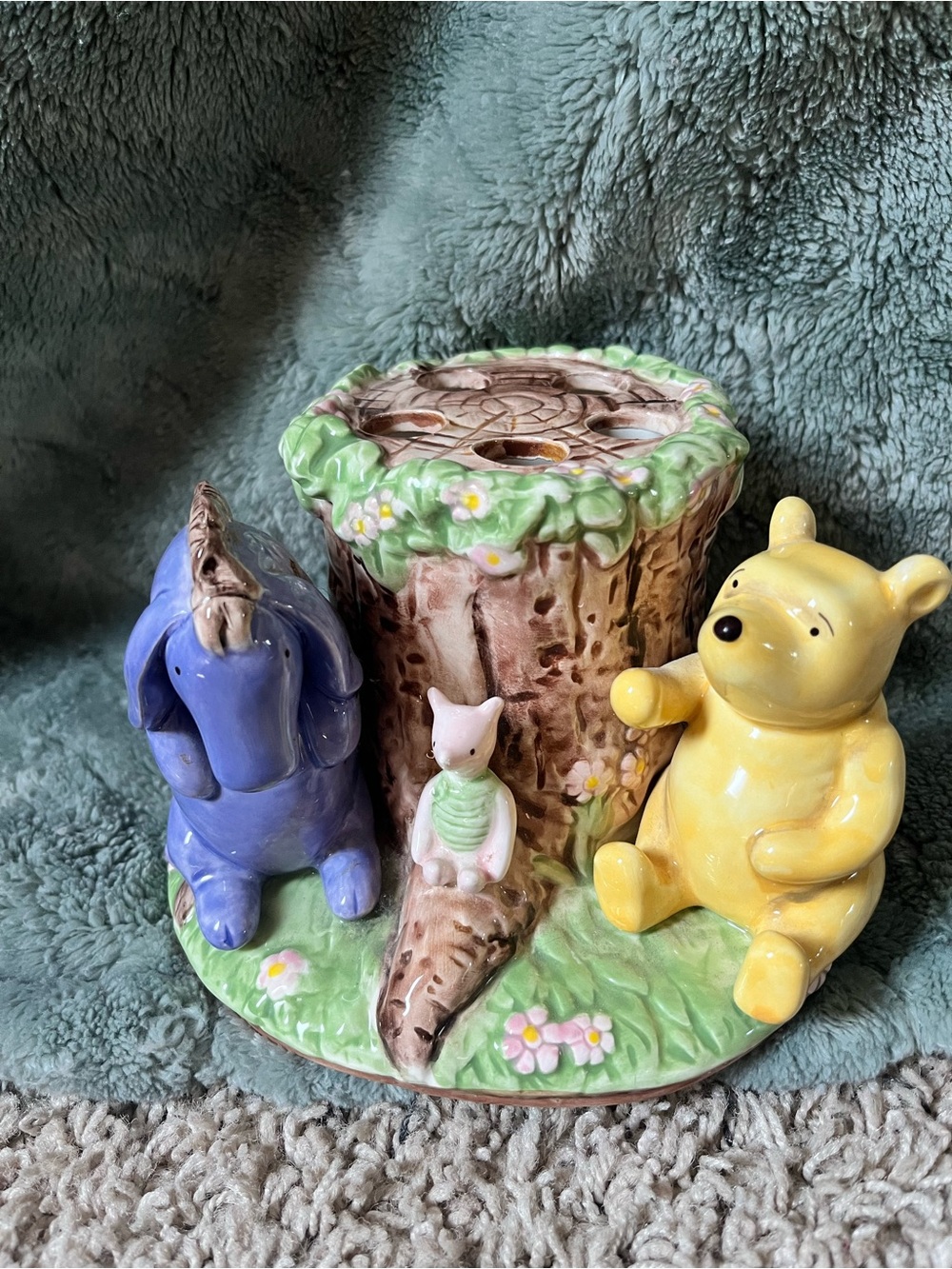 Vintage Disney White Ceramic Base Winnie the Pooh Figurine